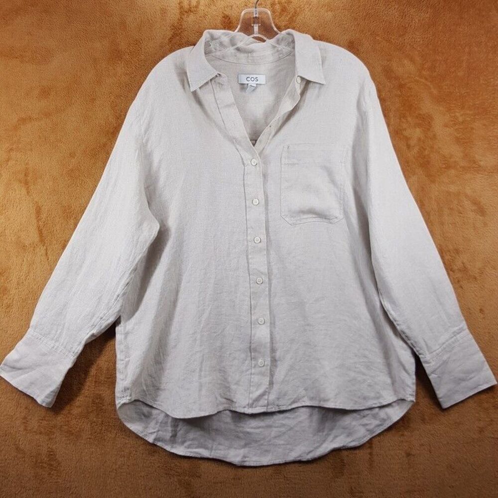 COS Tan Button Down Shirt Classic Design